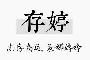 存婷名字的寓意及含义