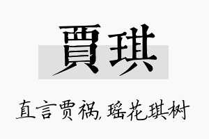 贾琪名字的寓意及含义