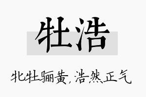 牡浩名字的寓意及含义