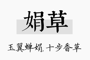 娟草名字的寓意及含义