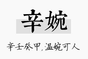 辛婉名字的寓意及含义