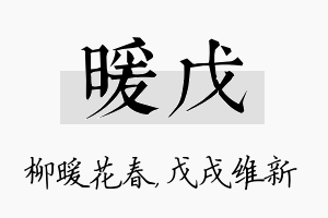 暖戊名字的寓意及含义