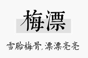 梅漂名字的寓意及含义