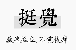 挺觉名字的寓意及含义