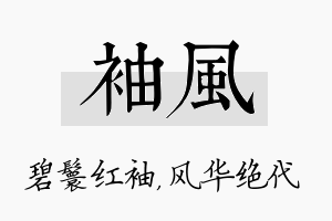 袖风名字的寓意及含义