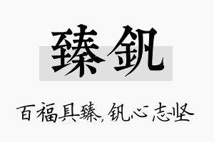 臻钒名字的寓意及含义