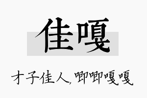 佳嘎名字的寓意及含义