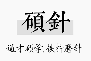 硕针名字的寓意及含义