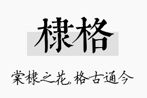 棣格名字的寓意及含义