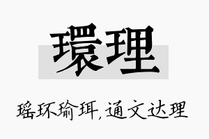 环理名字的寓意及含义