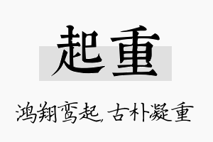 起重名字的寓意及含义