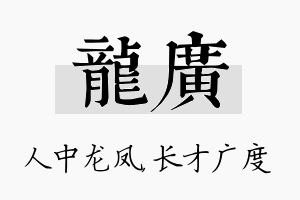 龙广名字的寓意及含义