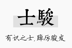 士骏名字的寓意及含义