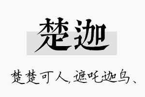 楚迦名字的寓意及含义