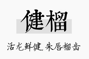 健榴名字的寓意及含义