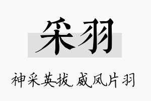 采羽名字的寓意及含义