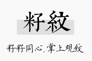 籽纹名字的寓意及含义