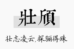 壮颀名字的寓意及含义