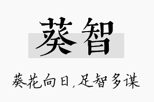 葵智名字的寓意及含义