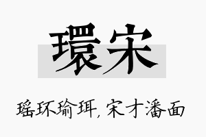 环宋名字的寓意及含义