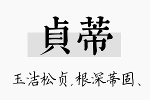 贞蒂名字的寓意及含义