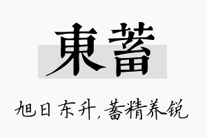 东蓄名字的寓意及含义