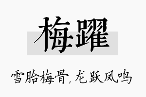 梅跃名字的寓意及含义