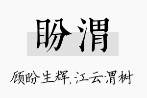 盼渭名字的寓意及含义