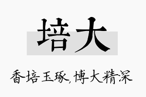 培大名字的寓意及含义