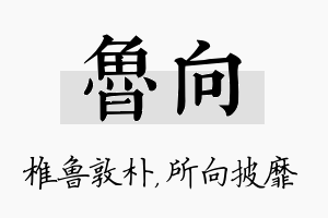 鲁向名字的寓意及含义