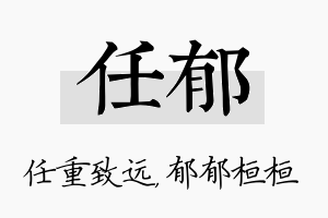 任郁名字的寓意及含义