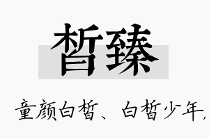 皙臻名字的寓意及含义