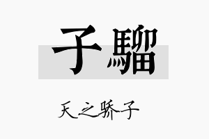 子骝名字的寓意及含义