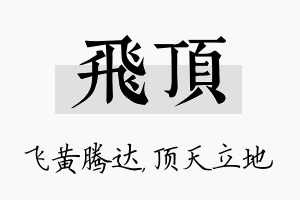 飞顶名字的寓意及含义