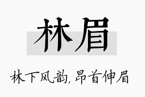 林眉名字的寓意及含义