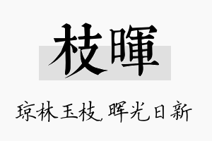 枝晖名字的寓意及含义