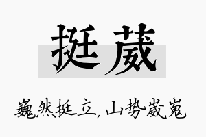 挺葳名字的寓意及含义