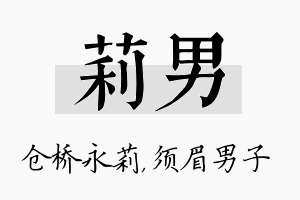 莉男名字的寓意及含义