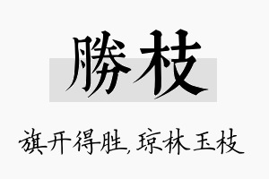 胜枝名字的寓意及含义