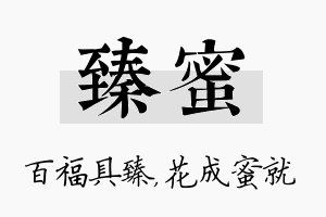 臻蜜名字的寓意及含义