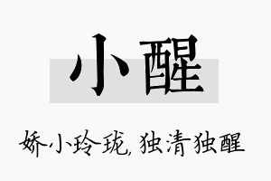 小醒名字的寓意及含义