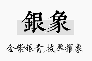 银象名字的寓意及含义