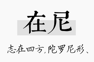 在尼名字的寓意及含义