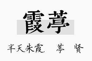 霞葶名字的寓意及含义