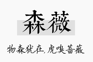 森薇名字的寓意及含义