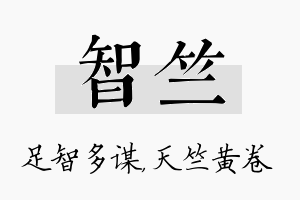 智竺名字的寓意及含义