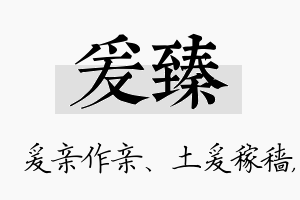 爰臻名字的寓意及含义