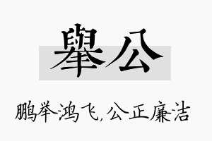 举公名字的寓意及含义