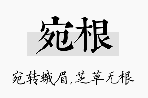 宛根名字的寓意及含义