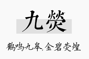 九荧名字的寓意及含义